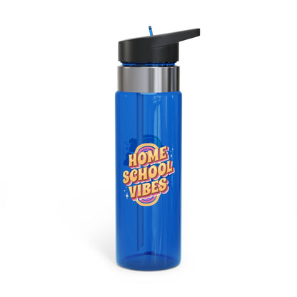 Water Bottle, 20oz | Home School Vibes | BPA Free | Spill-Resistant Lid With Straw