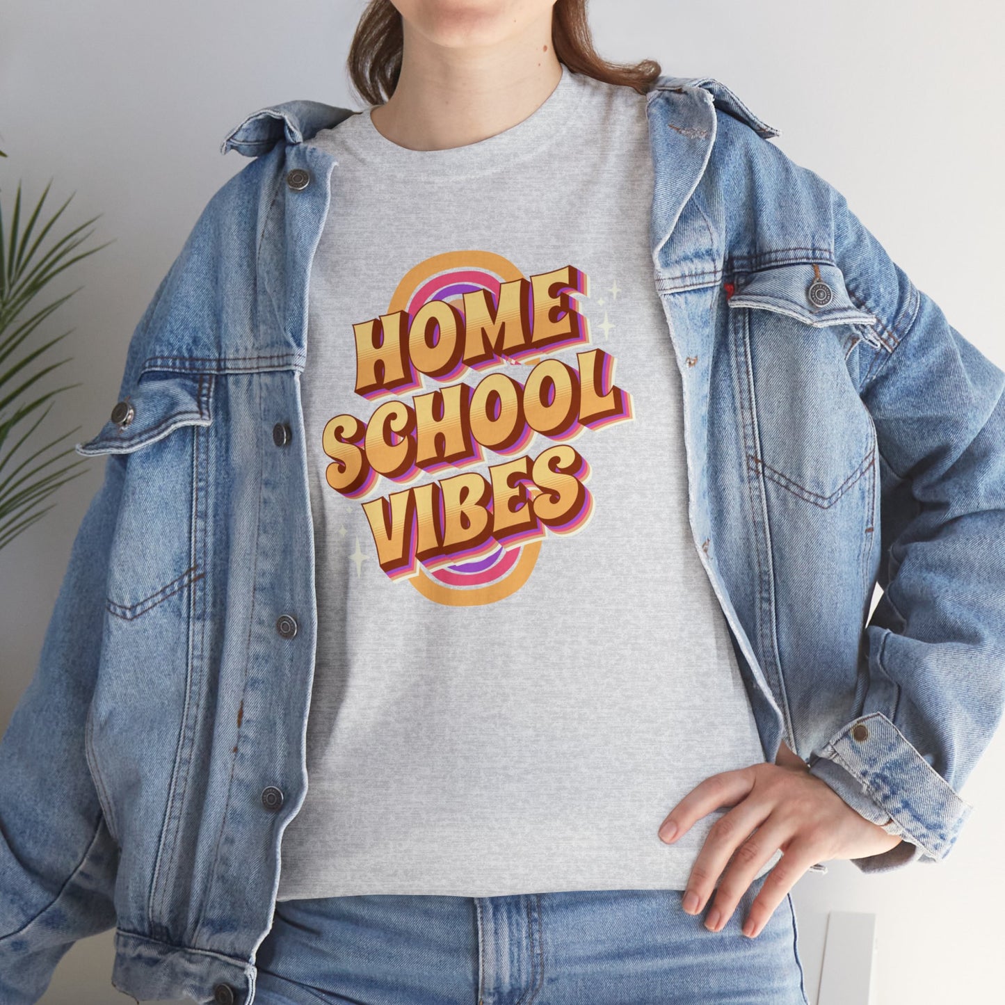 T-Shirt - Home School Vibes | Classic Fit | 100% Cotton | Heavy Cotton